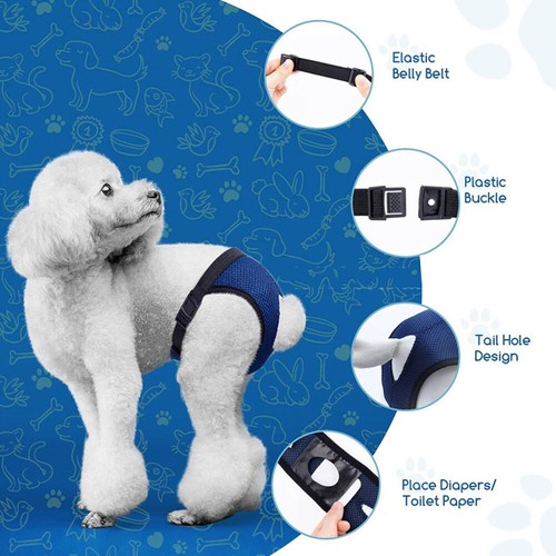 Waschbare Windel Für Hunde Katzen Physiologische Höschen Unterhosen ❤ ▽ - Bild 9 von 16