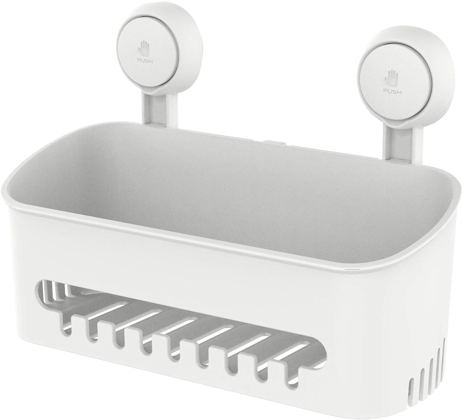 Estantes de ducha bañera de plástico blanco