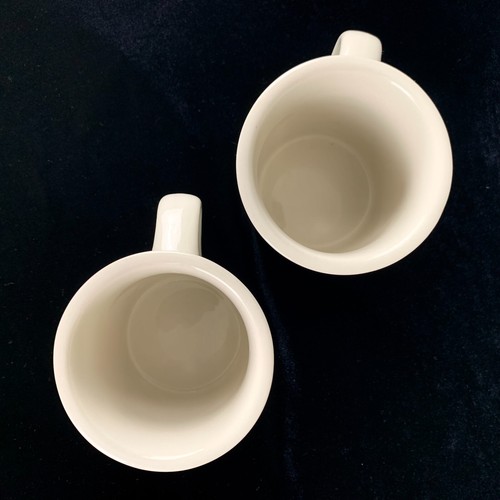 2 Steak n Shake Logo Mugs Oneida Diner Cups White Porcelain Excellent Condition - Picture 6 of 8