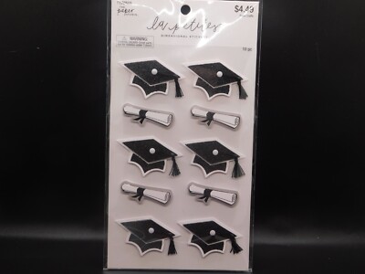 The paper studio la petites Graduation Icons 3D stickers 10pc