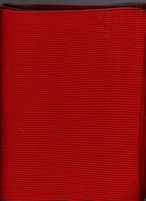 1 yard heavy ribbing red 100% nylon 23'' wide