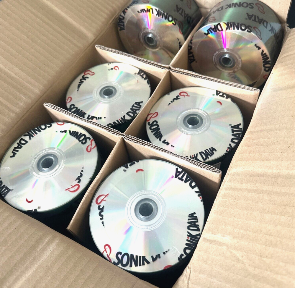 300 Sonik Data CD-R 52x White Inkjet Hub Printable Blank CDR Inkjet Media FShip