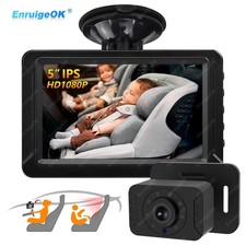 Baby Car Camera 5" 1080P Monitor 360  Rotation USB Plug with HD IR Night Vision
