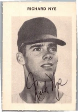 1969 -Richard Nye- Milton Bradley Autograph/Signed/Auto Baseball Card Cubs