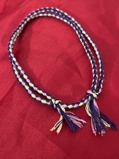 NEW BOHO BRAID THREAD FRIENDSHIP BRACELET ADJUSTABLE KNOT YELLOW PINK PURPLE NIP