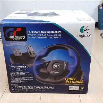 Logitech GT Force Steering Wheel Gran Turismo 3 A Spec PS2 Japan
