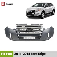 Front Bumper Cover Kit Grille Assembly For 2011-2014 Ford Edge Primed