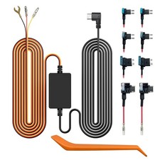 WOLFBOX USB C 4A Acc Hardwire Kit 11.48ft for All Dash Cams, Black