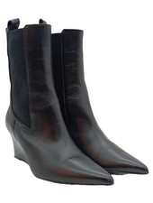 ZARA Stivaletto slip-on Donna Scarpina di lana Taglia IT 36 nero elegante