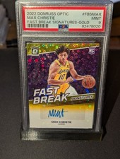 2022-23 Donruss Optic Max Christie Fast Break Rookie Auto Gold /10 PSA 9 Graded