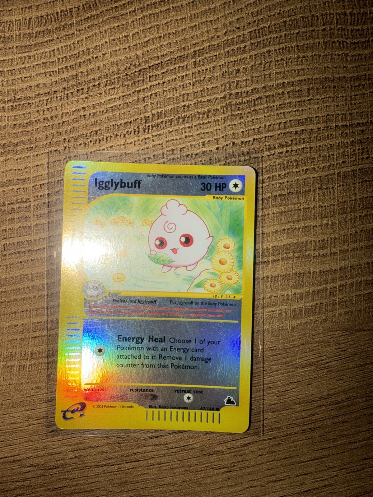 Pokémon Igglybuff Reverse Holo Card 67/144 Skyridge Near Mint