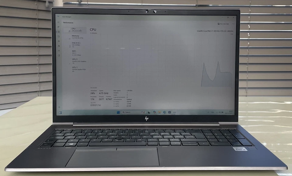HP ZBook Firefly 15 G7 Intel Core i7-10510U 16GB RAM 512GB NVMe SSD NVIDIA P520 - Image 2 of 4