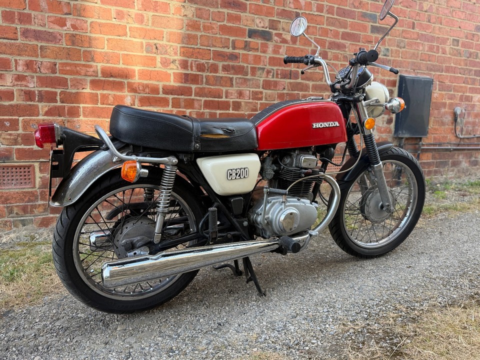 Honda CB200 1974 Motorcycle Red Historic Vehicle Twin Exhuast | eBay UK