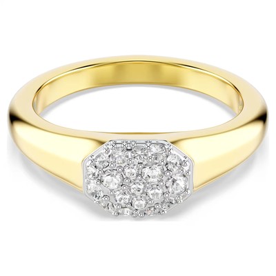 Swarovski Dextera Ring, Mixed Cuts, White, Gold Tone Plated