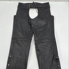 Biker's Gear Men's Black Leather Motorcycle Riding Chaps Size 2XL
