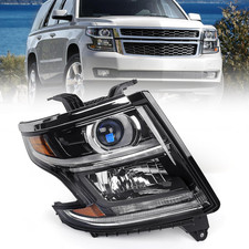 Headlight Compatible with Chevy Tahoe/Suburban 2015-2020 DRL Halogen Headlamp NO