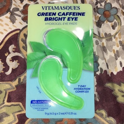 VITAMASQUES Green Caffeine Bright Eye Hydrogel Under-Eye Pads 0.31 oz