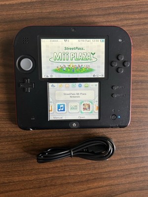 Nintendo 2DS red &black Console & charger | USA | Tested Working
