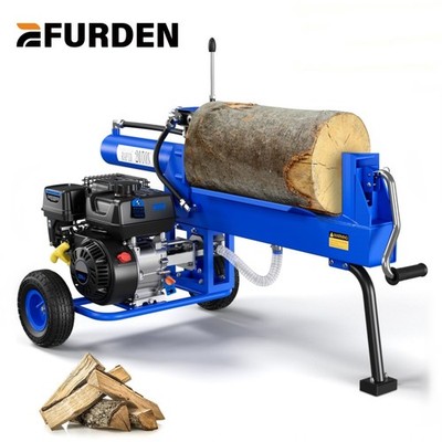 Efurden 20 Ton Gas Log Splitter Portable Auto Return Ram System 7HP Engine, Blue