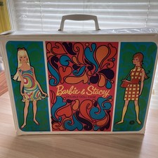 Vintage 1960s Barbie Stacey Double Doll Case - 1007 Trunk Wardrobe Mattel EXC