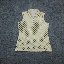 Nivo Polo Shirt Womens Medium Sleeveless Geometric Golf Performance Top