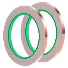 2PCS Copper Tape with Dual Side Conductive Copper Foil Tape Strong 1/4inch