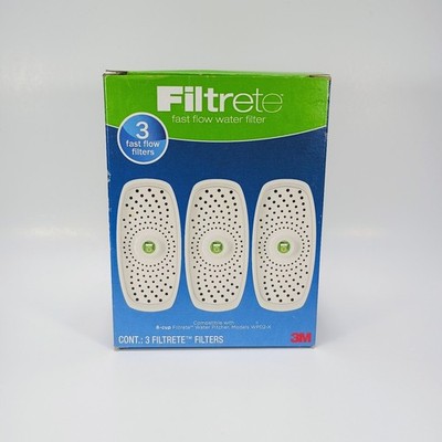 Filtrete 3M Fast Flow Water Filtrete Filter for 8-Cup Pitcher WP02-X  NEW 3 Pack