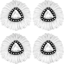 4 Pack EasyWring Spin Mop Refill Replacement Heads - Microfiber, Compatible