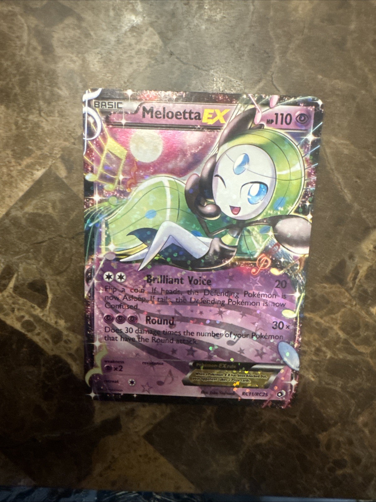 Pokemon TCG Card Legendary Treasures Radiant Collection Meloetta EX RC11/RC25