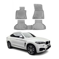 Omac Gummimatten FußMatten FüR BMW X6 F16 F86 2014-2019 TPE Automatten TPE Grau
