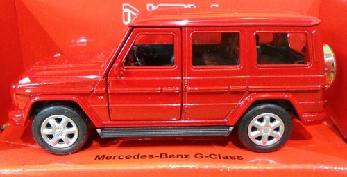 Welly 1:34 Mercedes Benz G Wagon Clase G V8 Rojo Diecast Modelo En Caja Original - Imagen 2 de 7