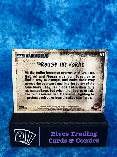 The Walking Dead: Temporada 8 Parte 1 Tarjeta coleccionable única no deportiva de Topps 2018 - Imagen 84 de 150