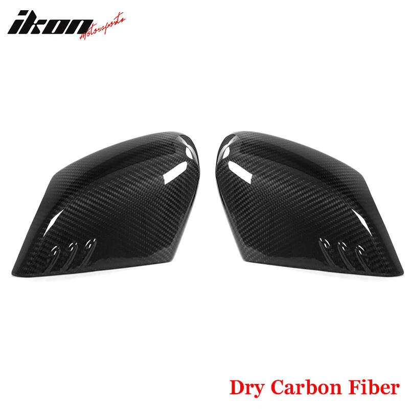 Dry Carbon Fiber For 20-25 Chevy Corvette C8 Gloss Black Rear View Mirror Covers