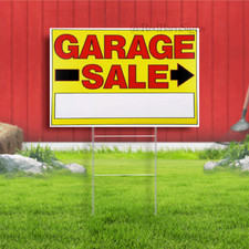 Garage Sale Sign with Stakes Indoor Outdoor Yard Sale Sign Garage