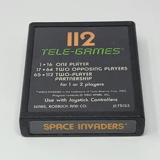 Space Invaders (Atari 2600) Tele-Games Cartridge CLEANED & TESTED