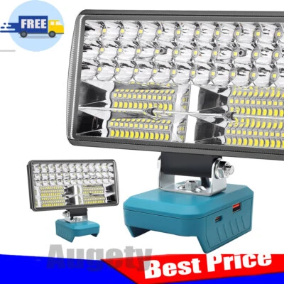 6000LM 84LED Work Light Flashlight Emergency Lights For Makita 18v Battery