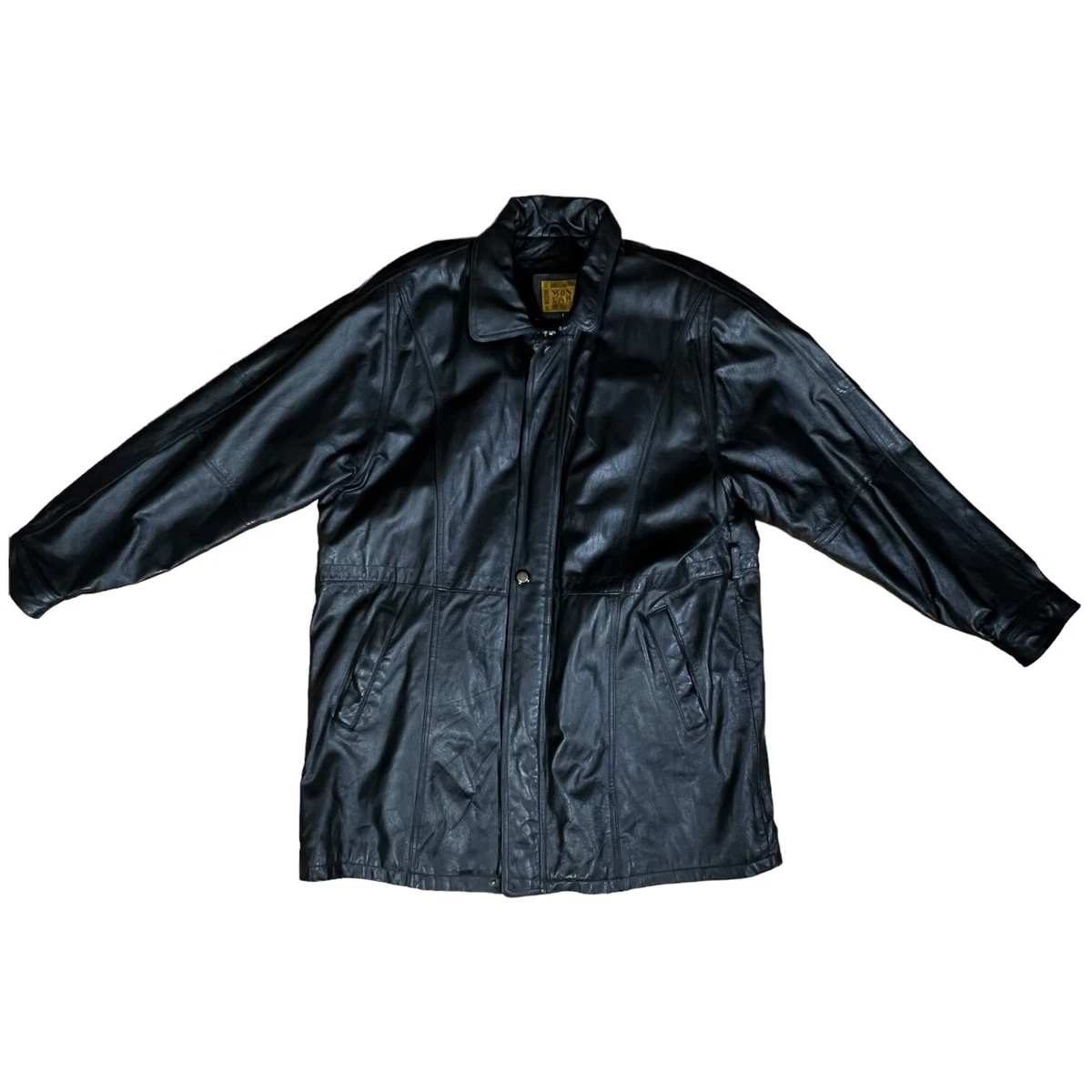 Vintage Monte Carlo Mens Leather Jacket Coat Black Removable Lining 90s 80s  L | eBay