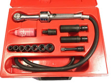 Snap On Tools 38 Drive Air Ratchet Sockets Extension Swivel Kit Far70a Nice