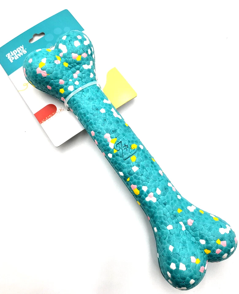 Zippy Paws Airtuff Bone M/L Easy Grip Floating Lightweight Dog Fetch Toy 10" - Image 4 of 4