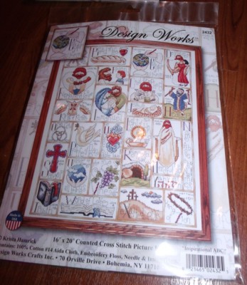 Design Works INSPIRATIONAL ABC SPIRITUAL ABC Counted Cross Stitch Kit  16'' x 20''