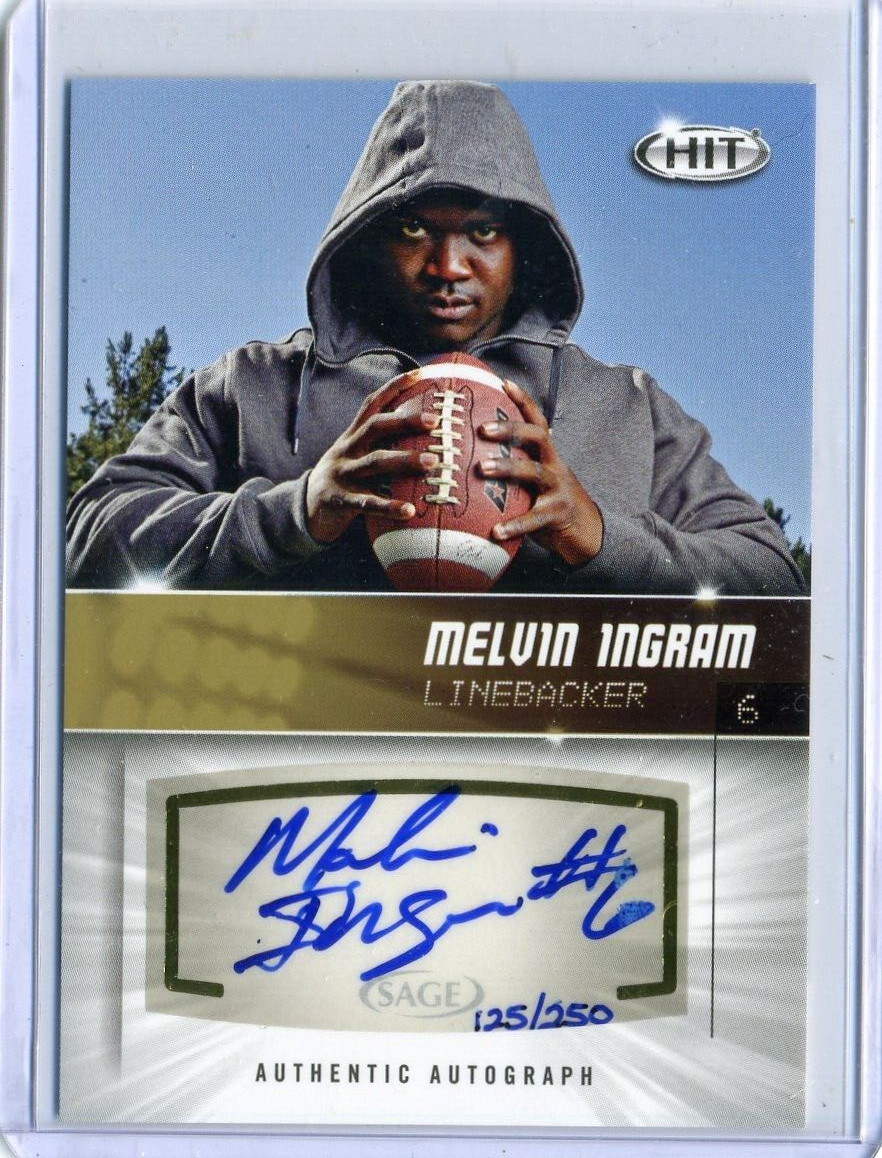 Melvin Ingram 2012 SAGE Hit 125/250 Authentic Signature Autograph Auto Card A17