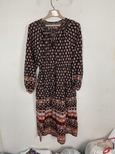 Old Navy Womens Dress Medium Cottage Country Dark Floral Tiered Boho Country