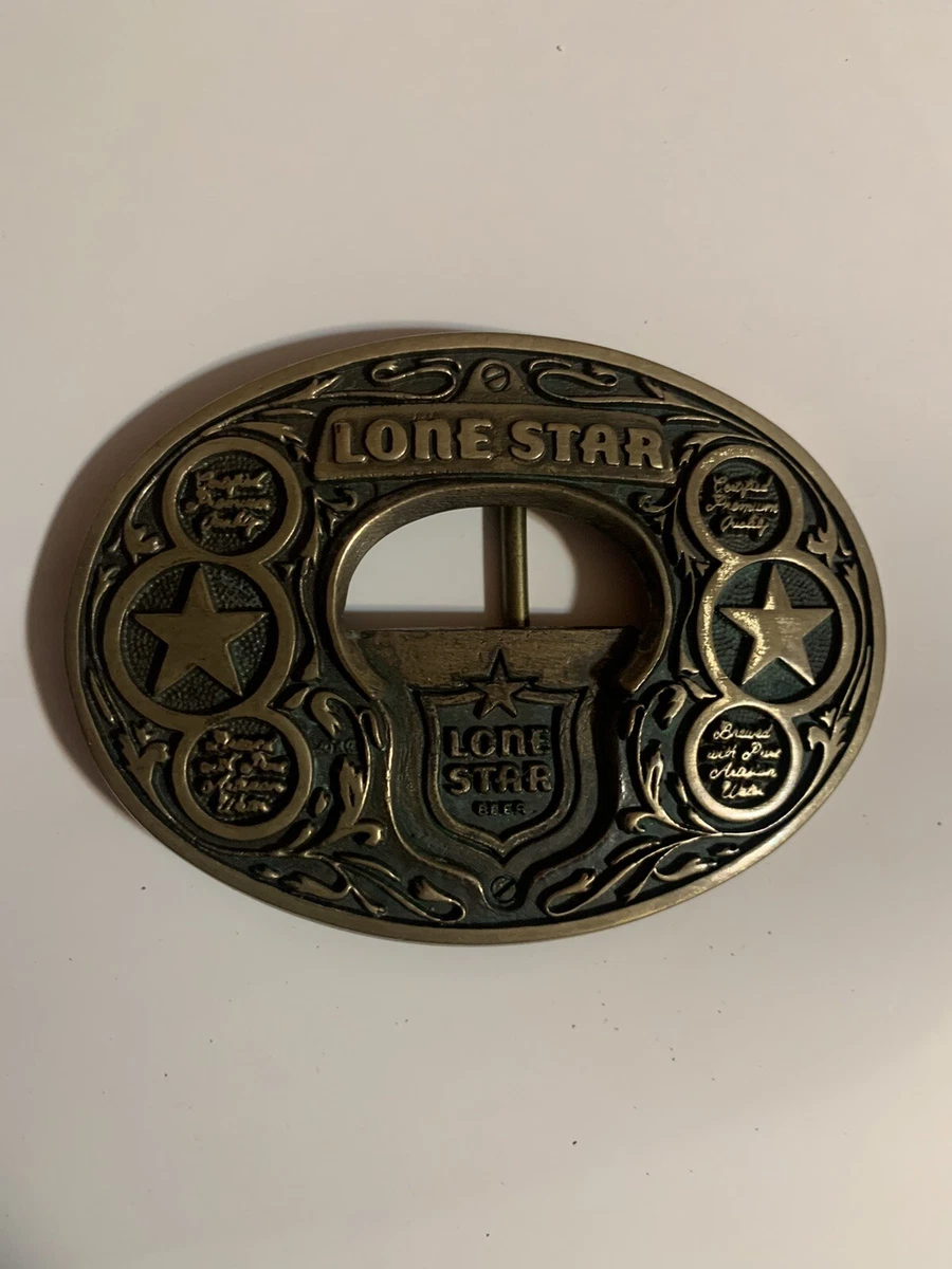 lone star beer belt buckle products for sale | eBay