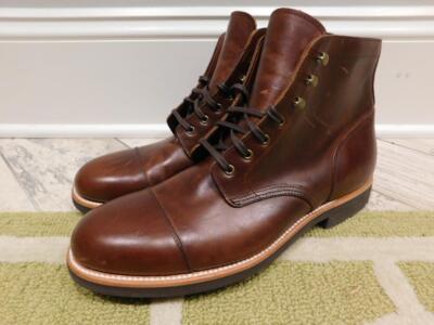JCREW Kenton Leather Cap Toe Boots Shoes $248 Burnished  display picture 1