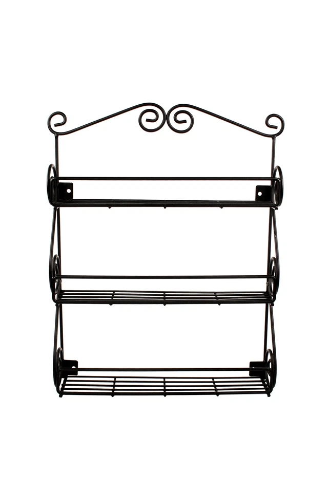 Scroll Spice Wall Mount Rack Black - Image 2 of 4