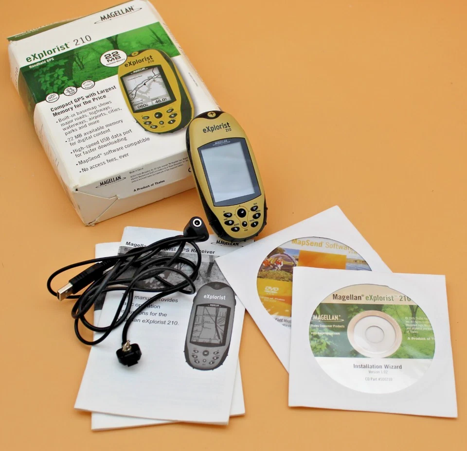 Magellan eXplorist 210 Handheld GPS Unit Waterproof Hiking geocaching portable - Image 3 of 4