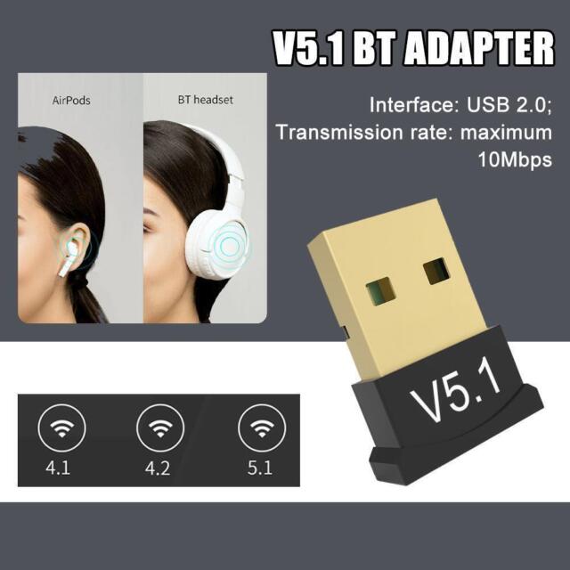 USB Bluetooth 5.1Adapter Transmitter Receiver Bluetooth Bluetooth Audio N J9R0 GU10737