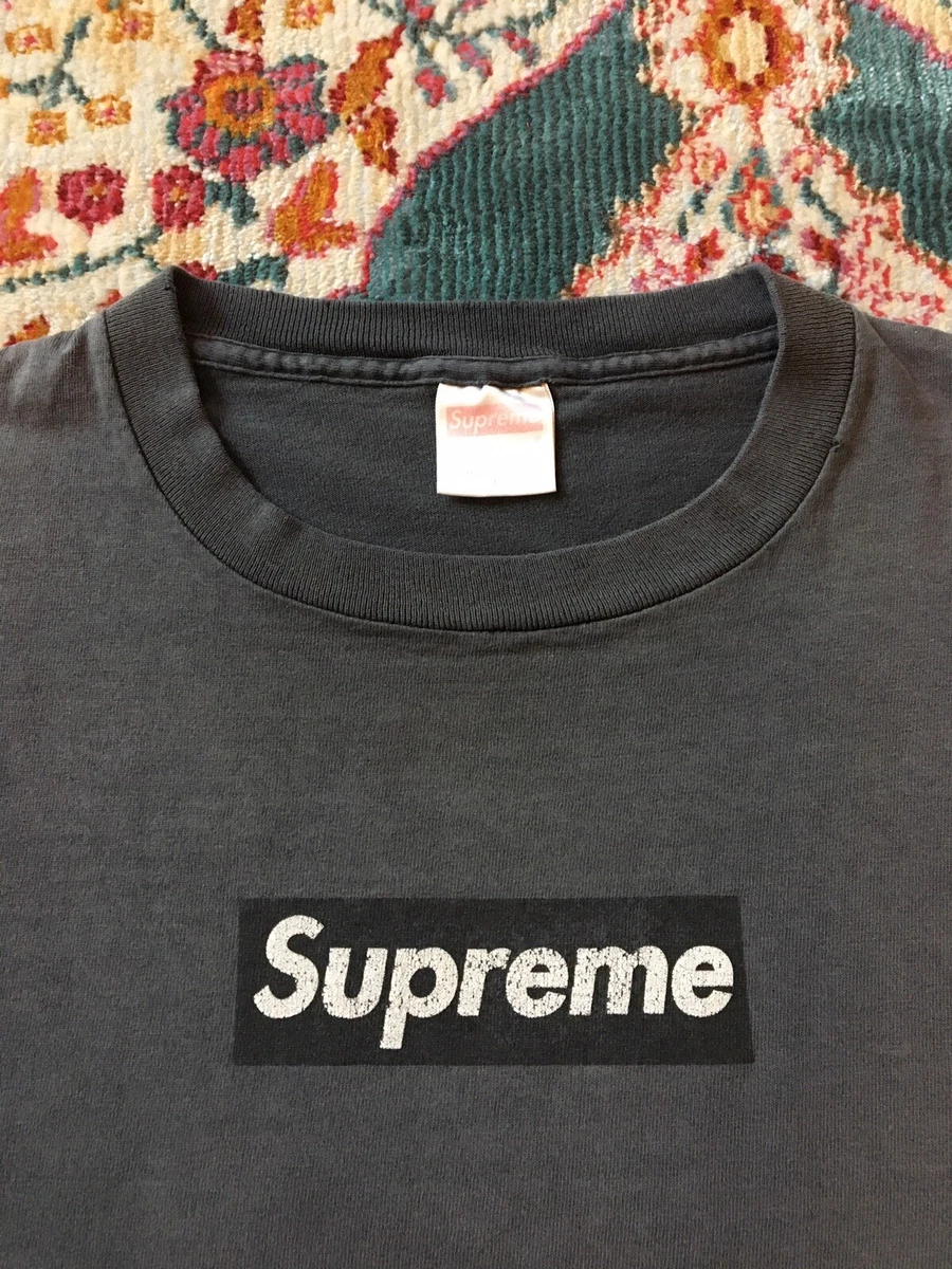 Vintage 1997 Supreme Box Logo T Shirt Sz Large RARE 90's Single