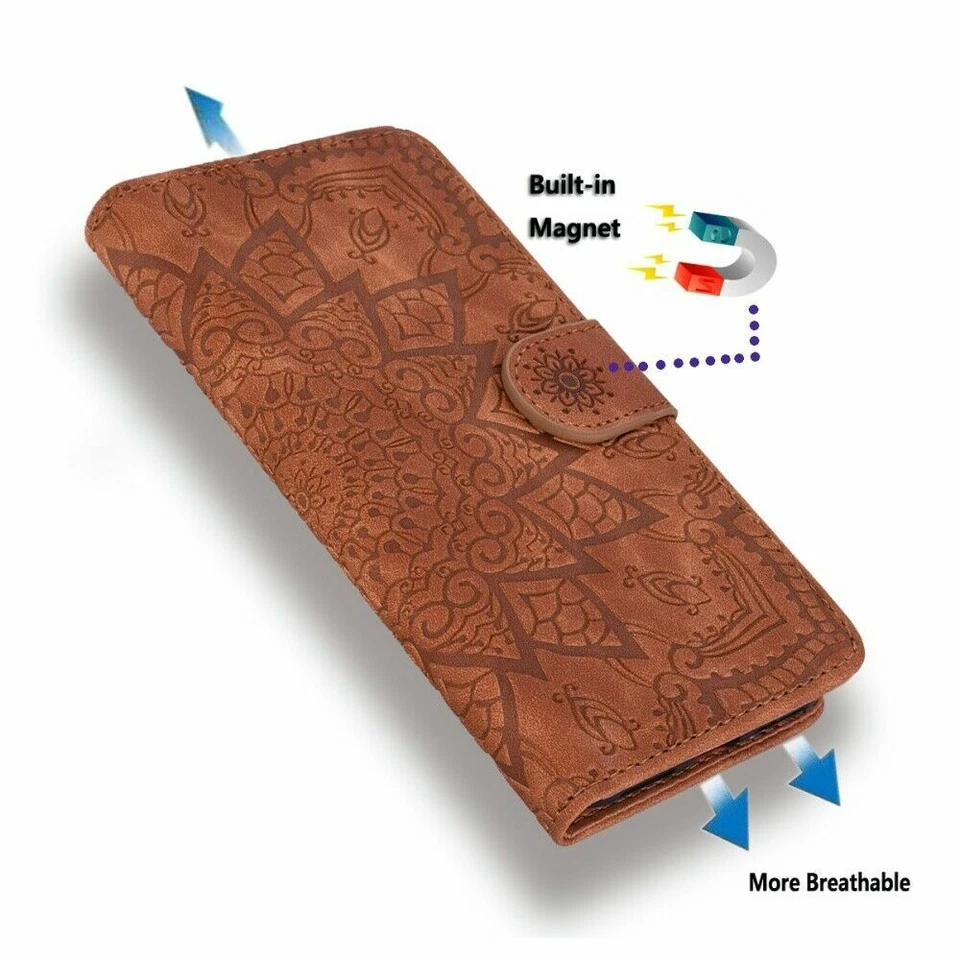 For Samsung Galaxy A51 A50 A20 A21s A10e Flip Magnetic Leather Wallet Case Cover - Image 3 of 4