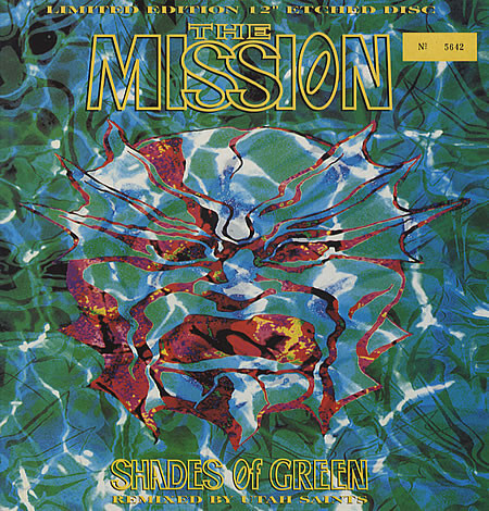 The Mission - Shades Of Green (12", S/Sided, Single, Etch, Ltd, Num) (Very Good
